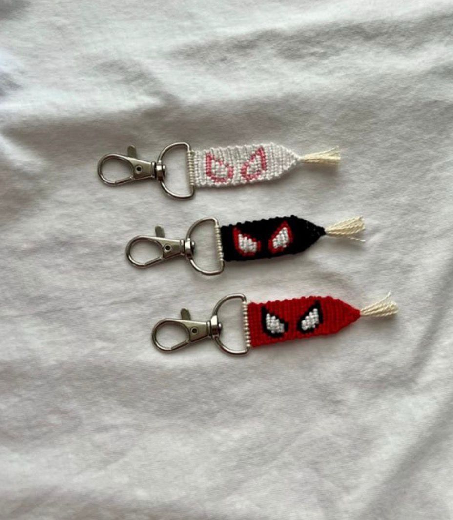 Spiderman Flag Keychain