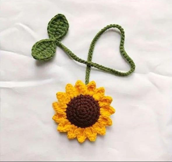 Golden Bloom Bag Charm