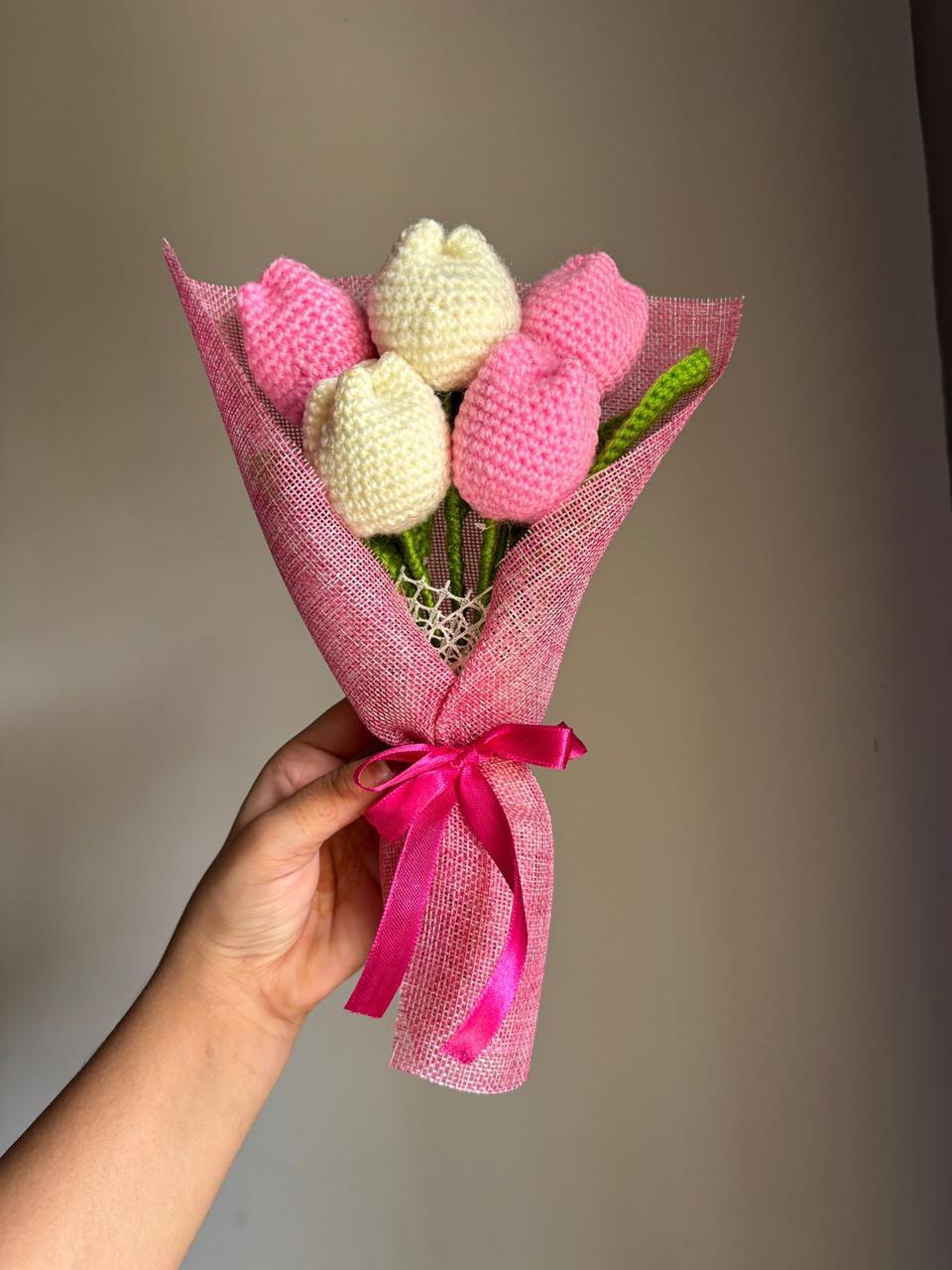 BlushBloom Crochet Bouquet